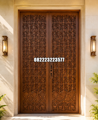 Pintu Ukir Arabian Klasik Kayu Jati Jepara